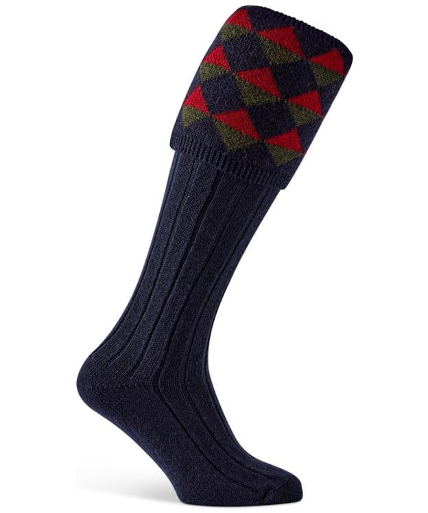 Men's Pennine Grand Merino Wool Rich Shooting Socks - Navy