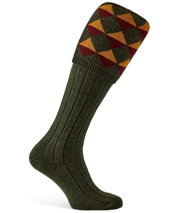Men's Pennine Grand Merino Wool Rich Shooting Socks - Hunter