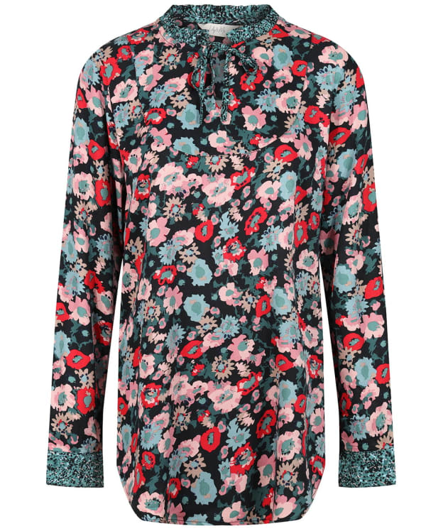 Women’s Lily & Me Sorrel Tie Neck Loose Fit Shirt - Black