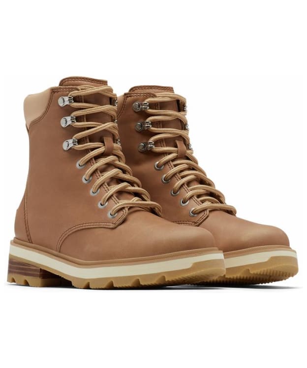 Women's Sorel Lennox™ Lace STKD Waterproof Leather Boot - Ceramic / Canoe