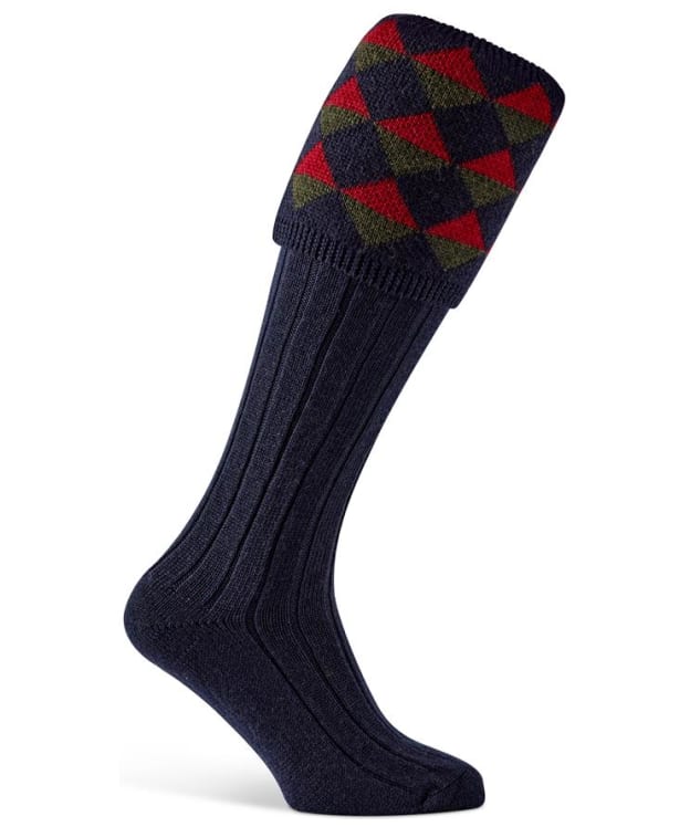 Men's Pennine Ambassador Merino Wool Blend Shooting Socks - Navy