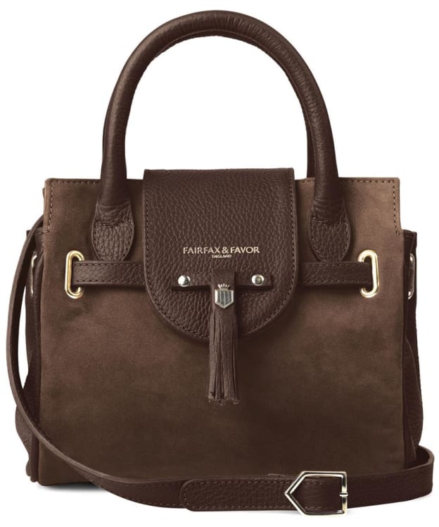 Women's Fairfax & Favor The Mini Windsor Suede Handbag - Chocolate