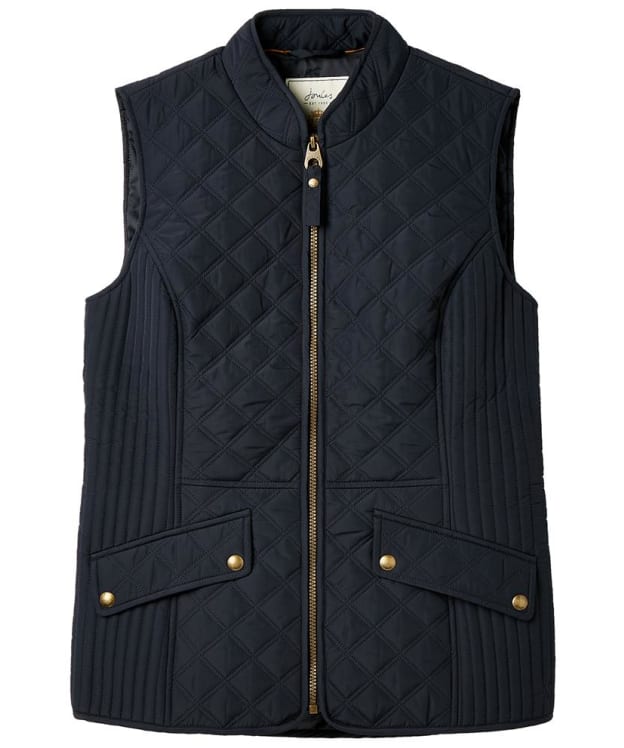 Women's Joules Minx Diamond Showerproof Quilt Gilet - Dark Navy