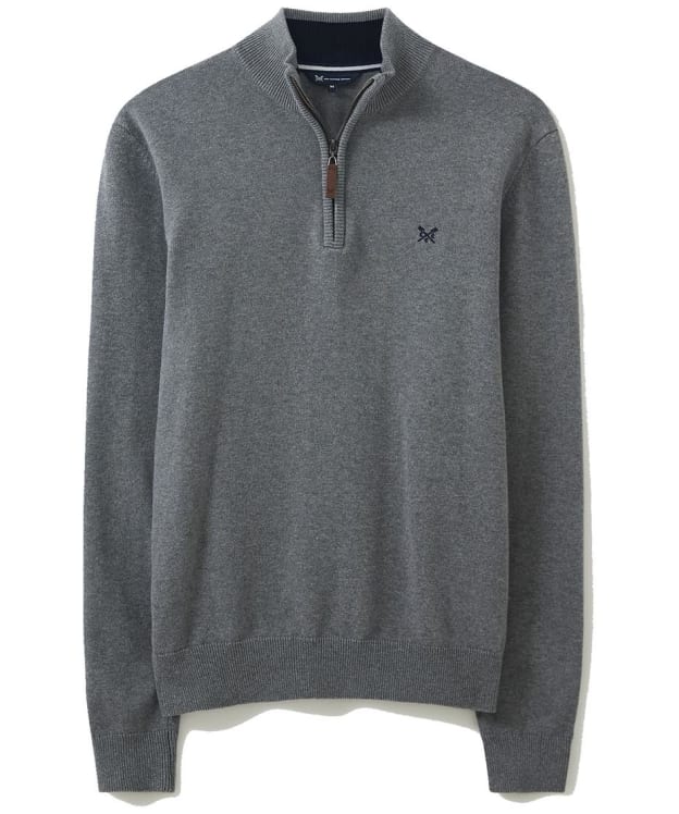 Men’s Crew Clothing Classic Half Zip Knit - Grey Marl