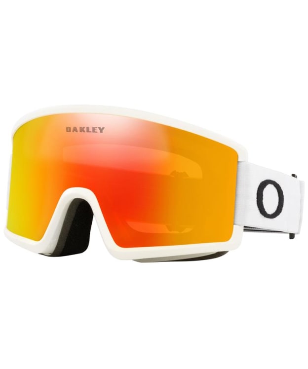 Oakley Target Line L Snow Goggles - Fire Iridium Lens - Matte White