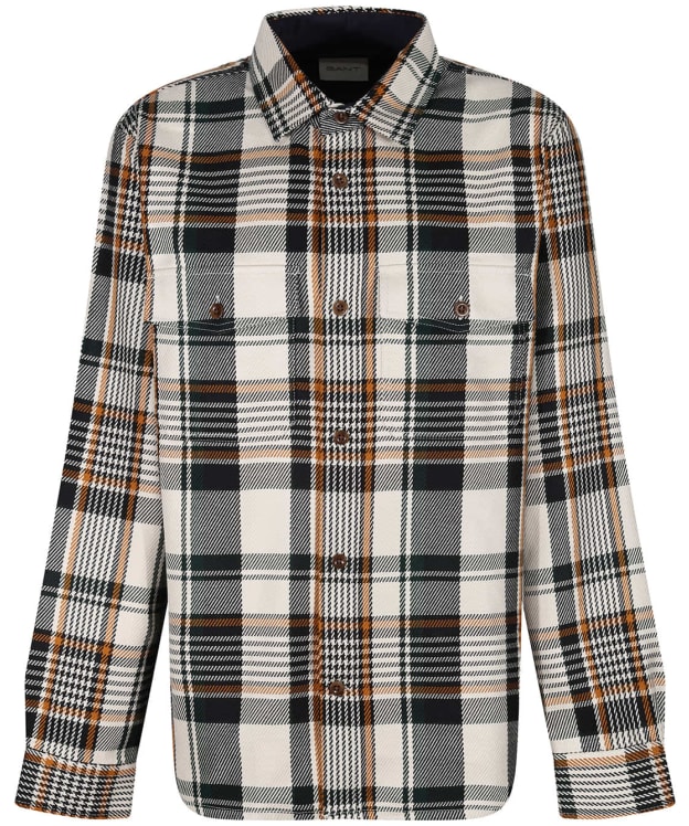 Men's Gant Heavy Twill Check Overshirt - Putty