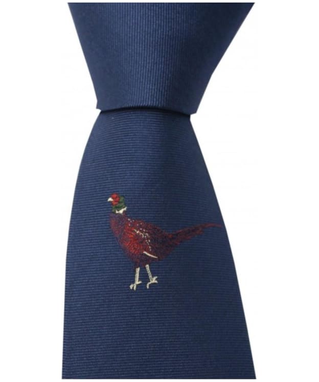 Men's Soprano Pheasant Silk Tie - Navy