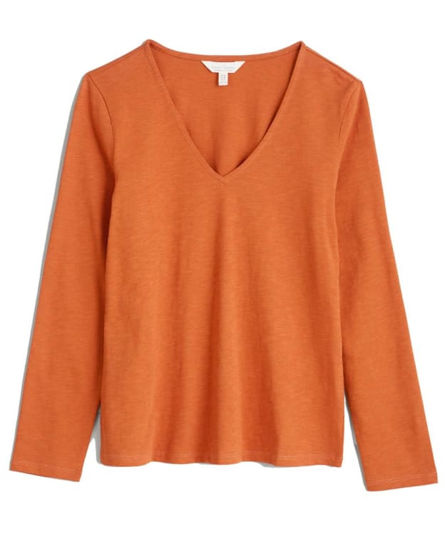 Women's Seasalt Long Sleeve Organic Cotton Talent Top - Rusted