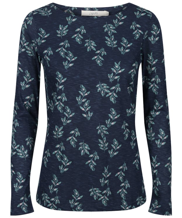 Women’s Lily & Me Monica Long Sleeve Cotton Top - Navy