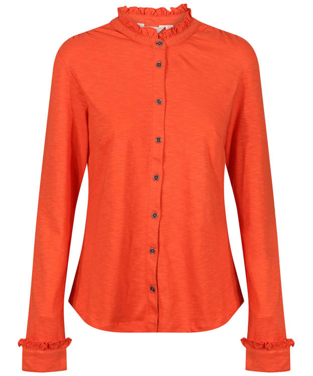 Women’s Lily & Me Hailey Frill Relaxed Fit Cotton Shirt - Orange