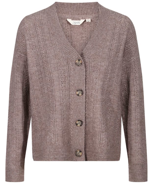 Women’s Lily & Me Cornwell Pointelle Loose Fit Cardigan - Taupe
