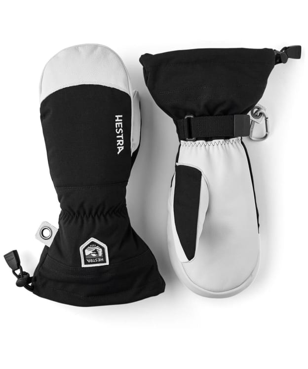 Men's Hestra Army Leather Heli Ski Mitts - Black