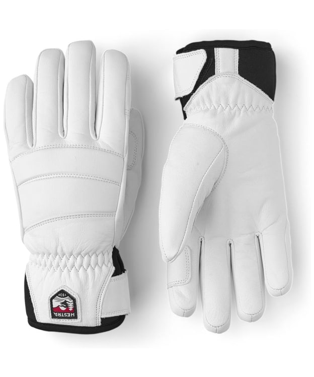 Women's Hestra Fall Line 5 Finger Ski Gloves - White