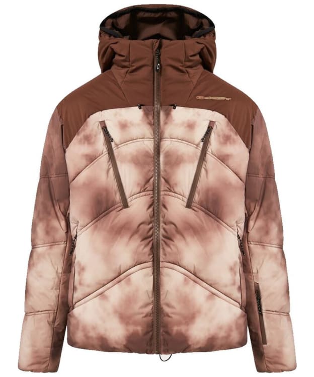 Men's Oakley TC Rykkin Waterproof Snow Jacket - Brown Clouds Print