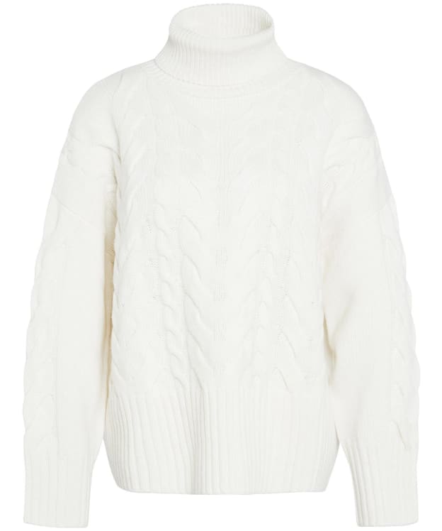 Women's Barbour Woodlane Roll Neck Jumper - Aran Tropical