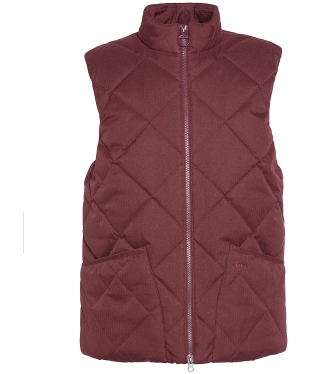 Men's Barbour Lindale Quilted Gilet - Dark Wine