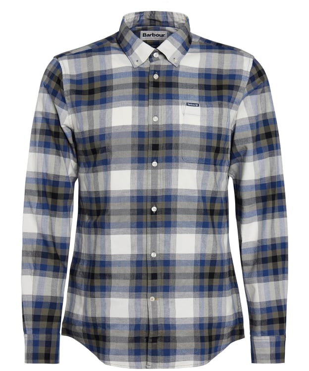 Men's Barbour Bowmont Long Sleeve Tailored Cotton Shirt - Olive