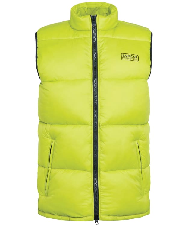 Men's Barbour International Cargen Gilet - Cyberlime
