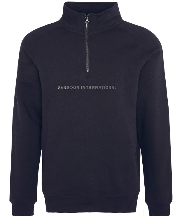 Men's Barbour International Shadow Half Zip Sweatshirt - Black