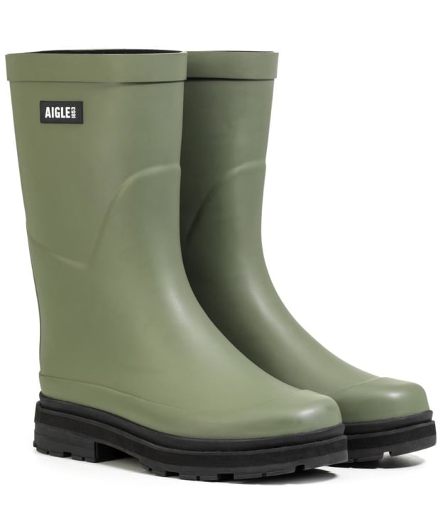 Women’s Aigle Mid Height Rain Wellington Boots - Olivine