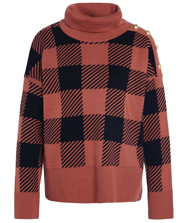 Women's Barbour International Comet Knit - Amaretto/Black Check