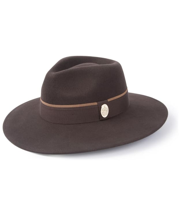Womens Hicks & Brown Oxley Fedora Hat - Brown