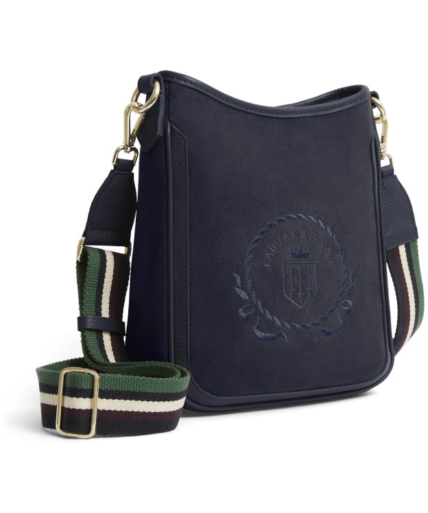 Women's Fairfax & Favor Richmond Messenger Bag - Navy Suede