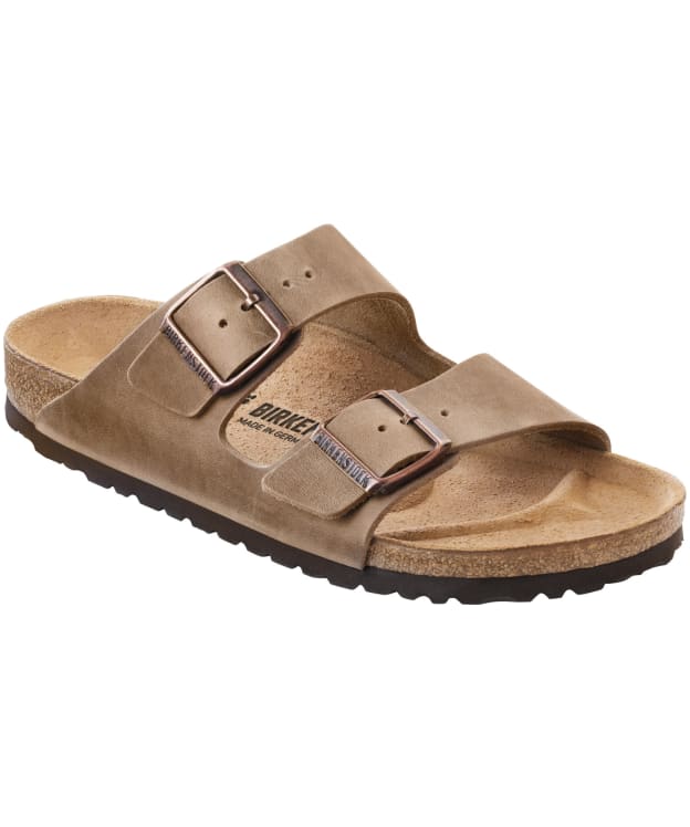Birkenstock Arizona Oiled Leather Sandals - Regular Footbed - Adjustable Fit - Tobacco Brown
