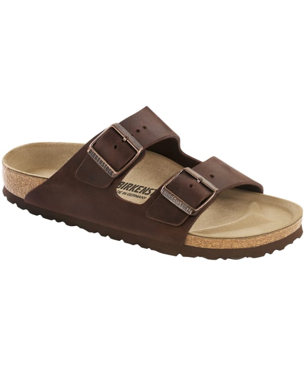 Birkenstock Arizona Oiled Leather Sandals - Regular Footbed - Adjustable Fit - Habana