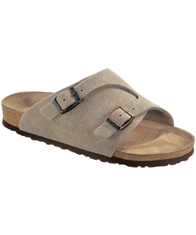 Women's Birkenstock Zürich Suede Leather Sandals - Narrow Footbed - Taupe