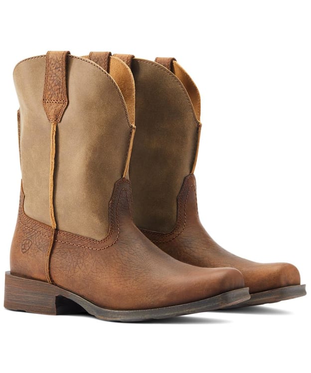 Women’s Ariat Rambler Leather Western Boots - Brown Bomber