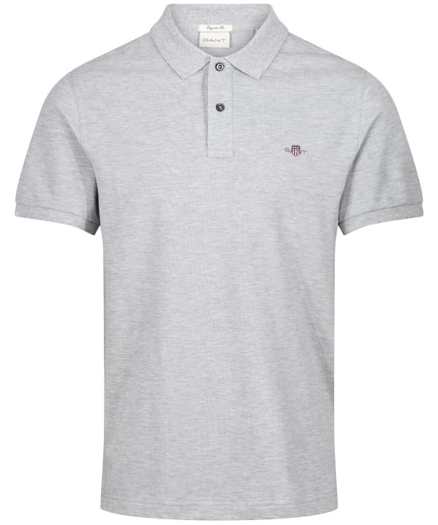 Men's GANT Original Pique Rugger Cotton Polo Shirt - Grey Melange