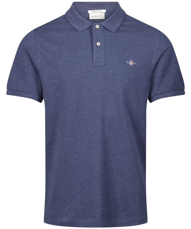 Men's GANT Original Pique Rugger Cotton Polo Shirt - Dark Jeansblue Melange