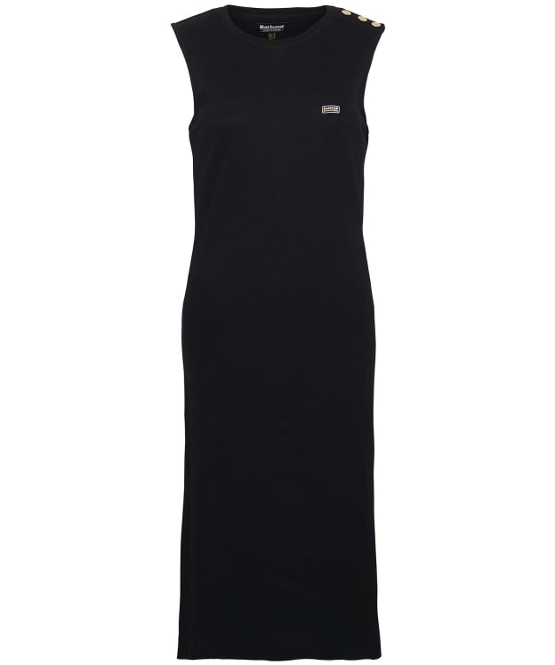 Women's Barbour International Hadfield Sleeveless Rib Midi Dress - Black