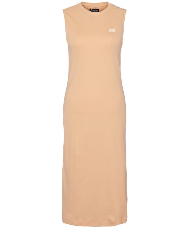 Women's Barbour International Hadfield Sleeveless Rib Midi Dress - Peach Melba