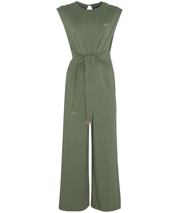 Women's Barbour International Bluford Jersey Jumpsuit - Green Smoke