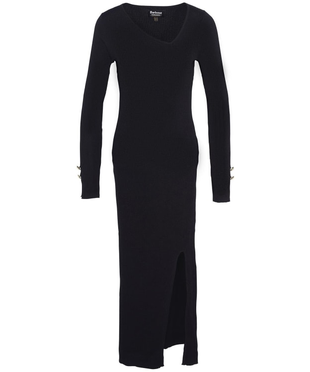 Women's Barbour International Piquet Slim Fit Knitted Midi Dress - Black