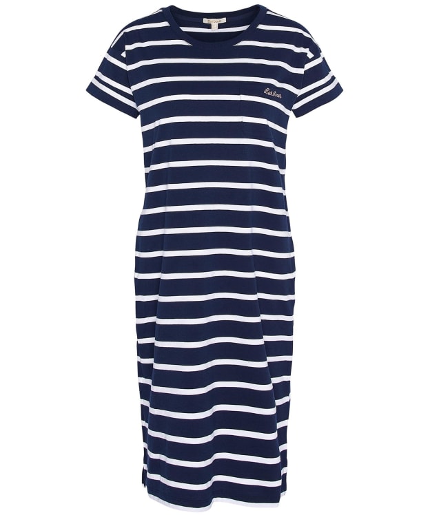 Women's Barbour Otterburn Stripe Cotton T-Shirt Dress - Navy / White