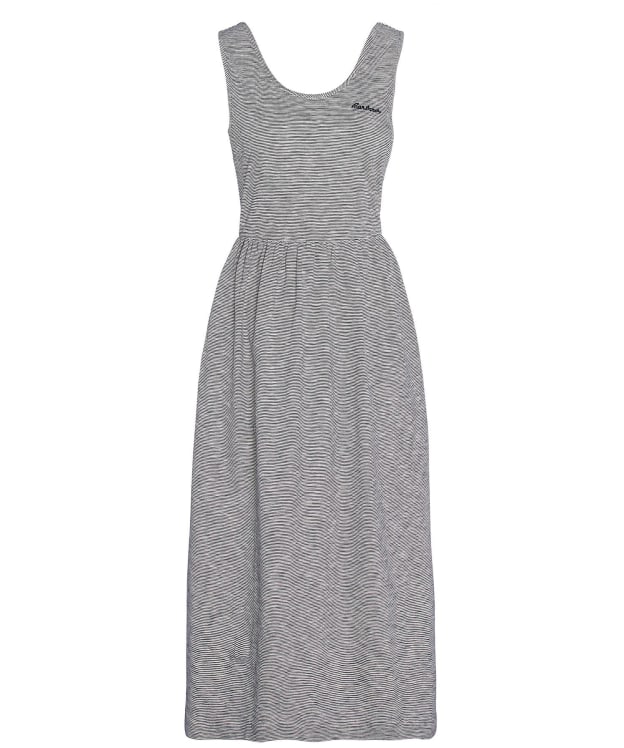 Women's Barbour Woodford Jersey Midi Dress - Navy Stripe