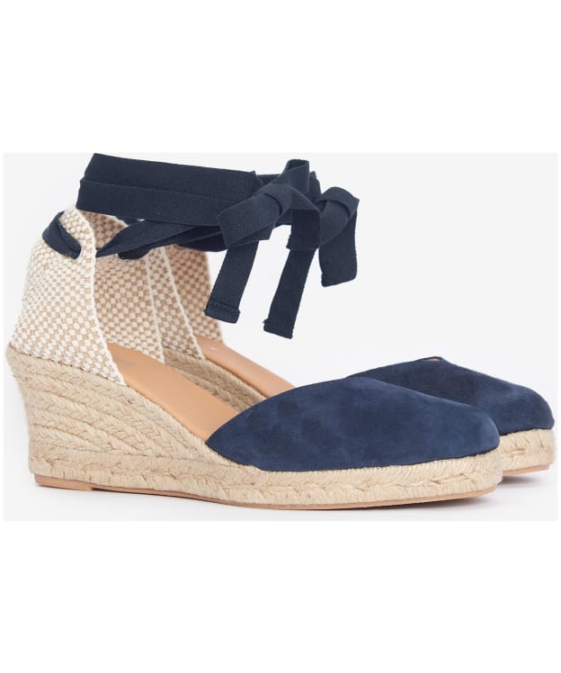 Women's Barbour Juana Espadrille Wedge Sandal - Dark Navy