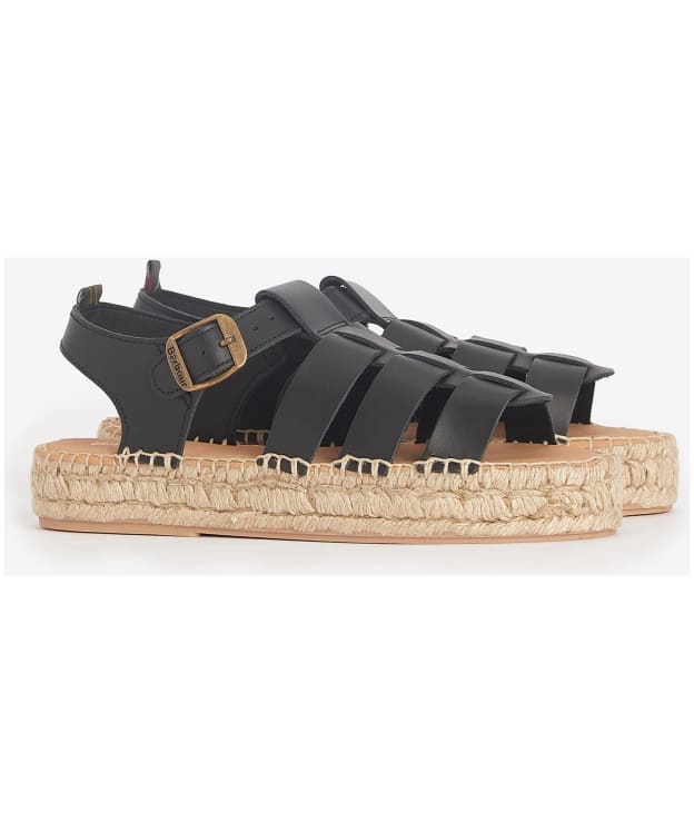 Women's Barbour Paloma Platform Espadrille Sandals - Black