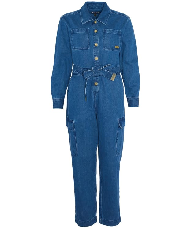 Women's Barbour International Hamilton Denim Jumpsuit - Authentic Wash