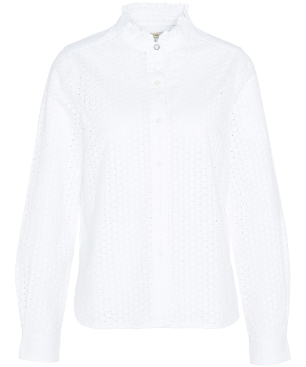 Women's Barbour Viola Relaxed Fit Cotton Broderie Shirt - White