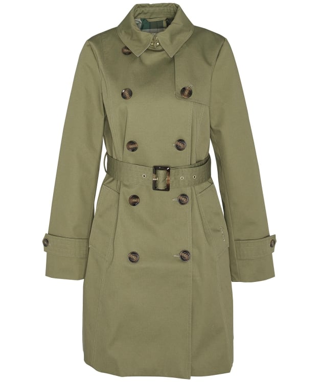 Women's Barbour Short Greta Showerproof Jacket - Burnt Olive / Ancient Poplar