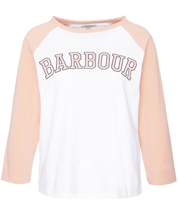 Women's Barbour Northumberland T-shirt - White / Soft Apricot
