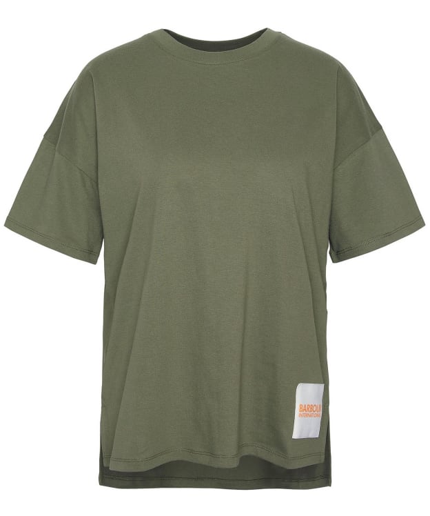 Women's Barbour International Henlow Relaxed Fit Cotton T-Shirt - Green Smoke