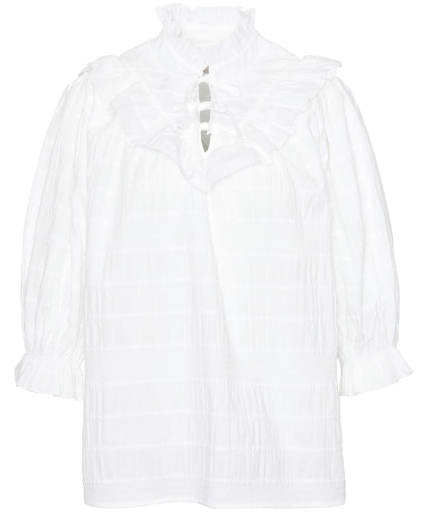 Women's Barbour Kelburn Textured Cotton Top - White