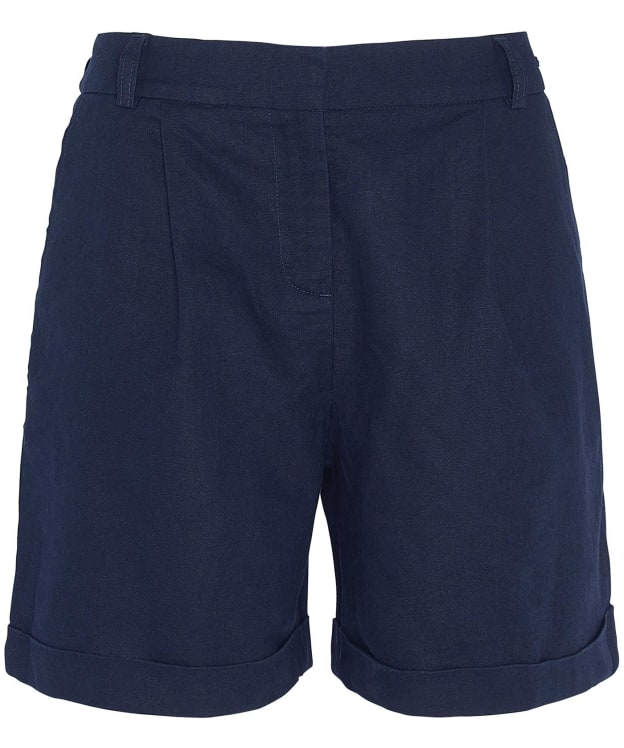 Women's Barbour Darla Linen Cotton Blend Shorts - Navy