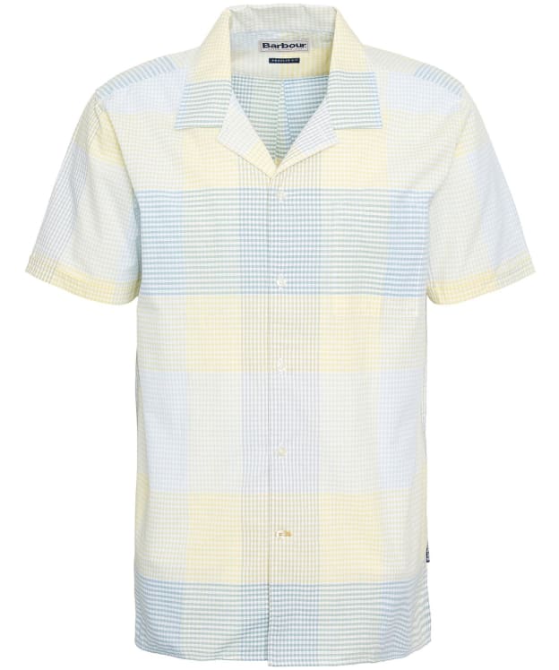 Men's Barbour Chesil Short Sleeve Summer Fit Cotton Shirt - Lemon
