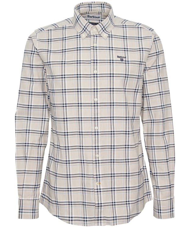 Men's Barbour Gilling Long Sleeve Tailored Fit Cotton Shirt - Stone Marl
